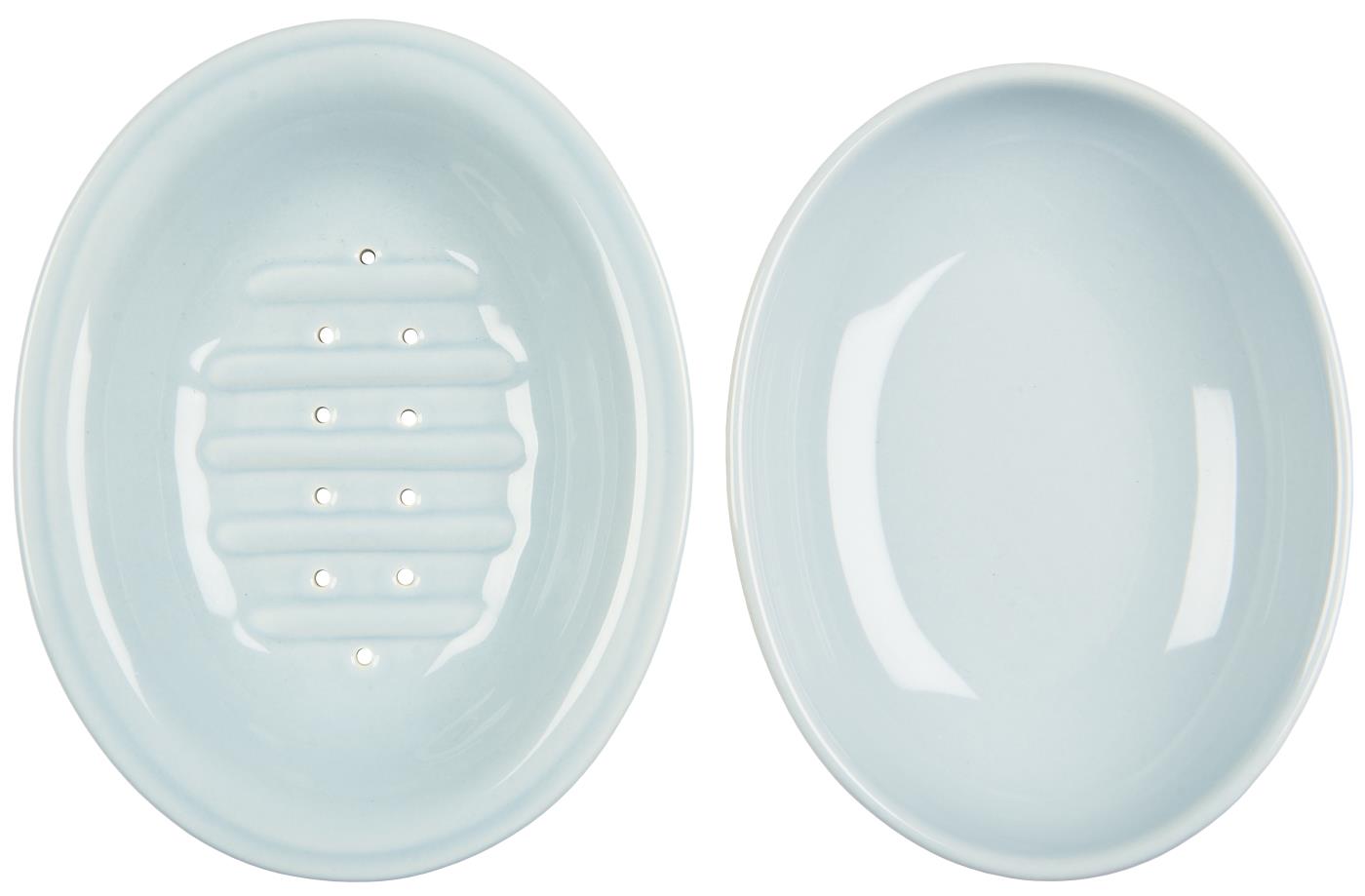 Lyseblå 2-delt sæbebarholder fra butikalrum.dk