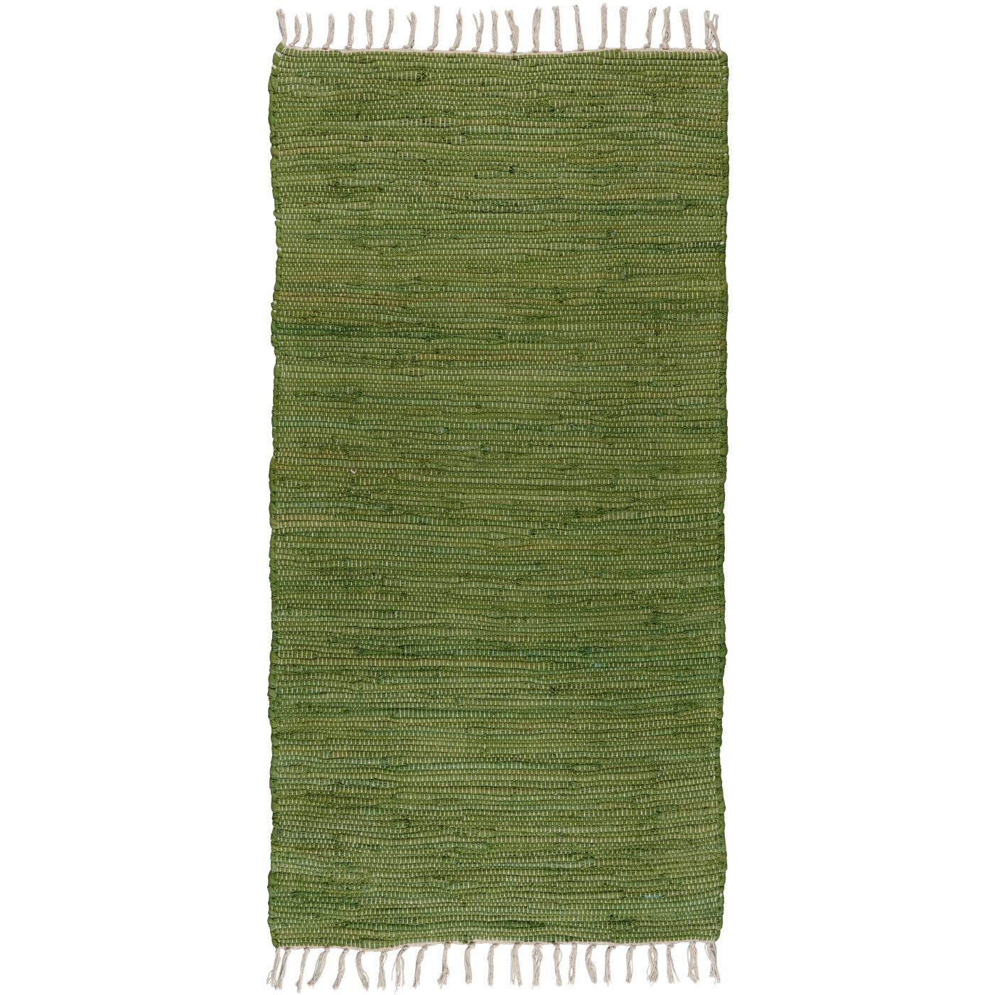 Kludeløber i lyseblå vævet bomuld, 60 x 120 cm – ideel til entré, køkken eller soveværelse. Fra Butikalrum.dk