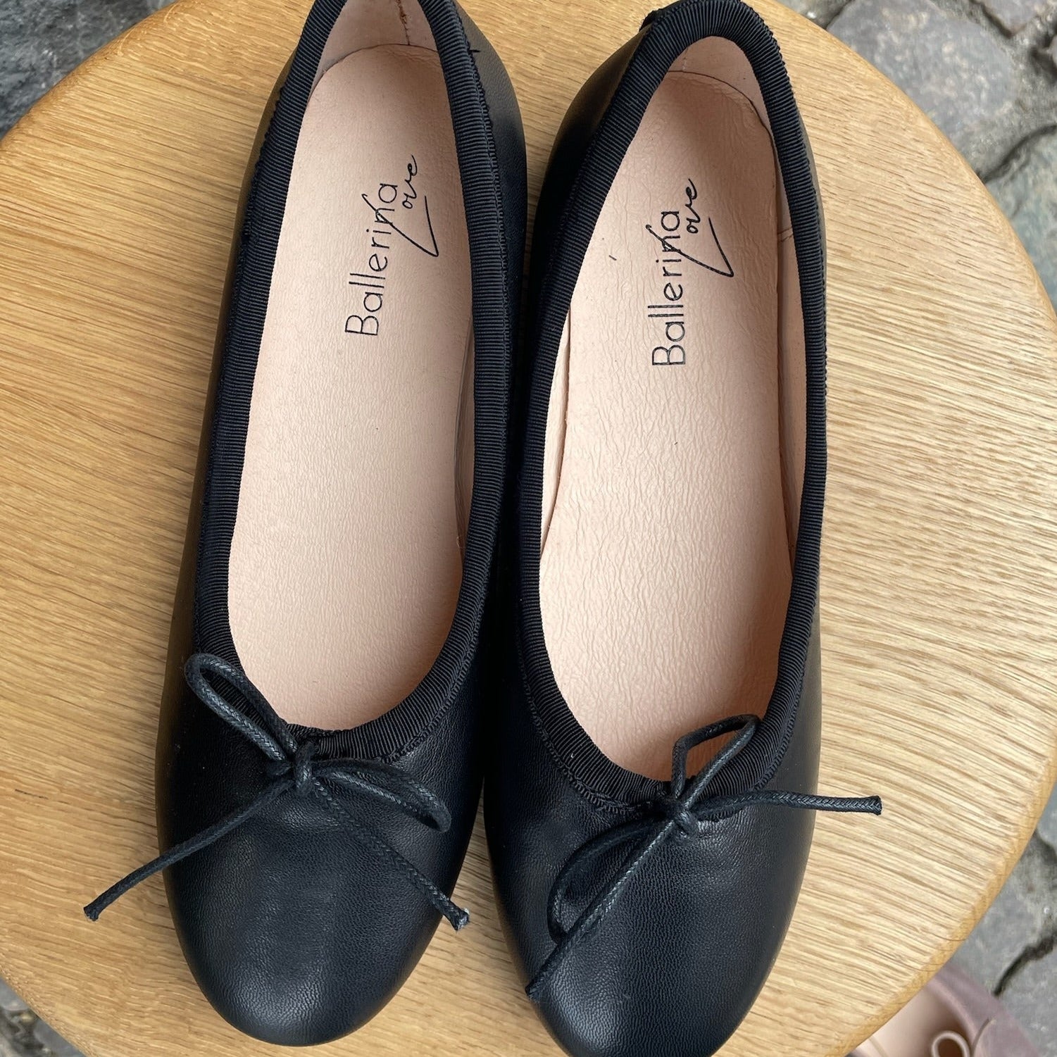 Ballerina-sort-læder
