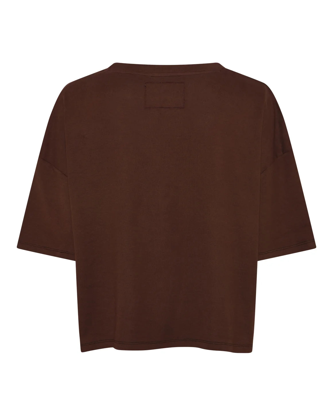 Boxy T-shirt i Dark Brown fra La Rouge i kraftig 100% bomuld med bred pasform og 3/4-ærmer – køb hos butikalrum.dk.