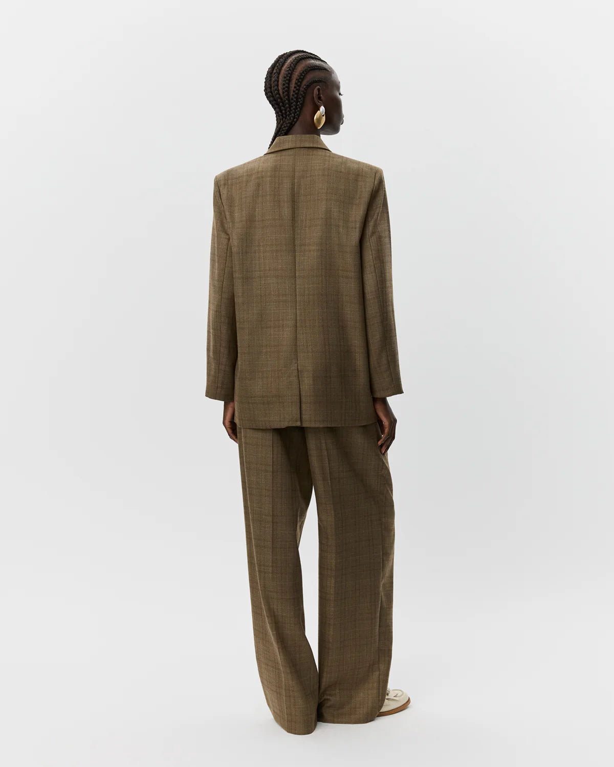 Tweedbukser fra Sofie Schnoor med wide leg og læg – køb til kvinder hos butikalrum.dk