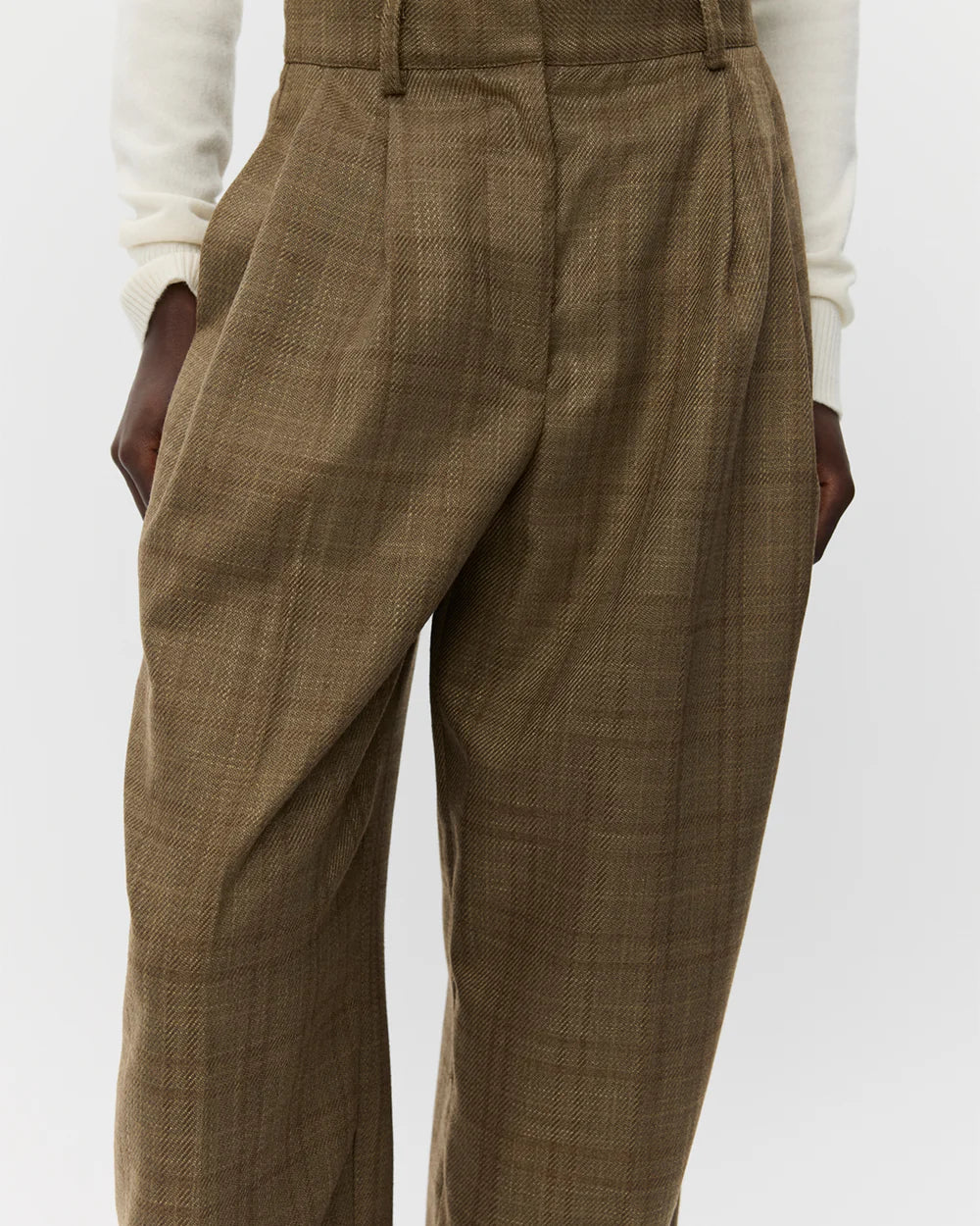 Tweedbukser fra Sofie Schnoor med wide leg og læg – køb til kvinder hos butikalrum.dk