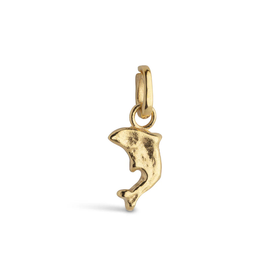 Forgyldt sterling sølv vedhæng af delfin.