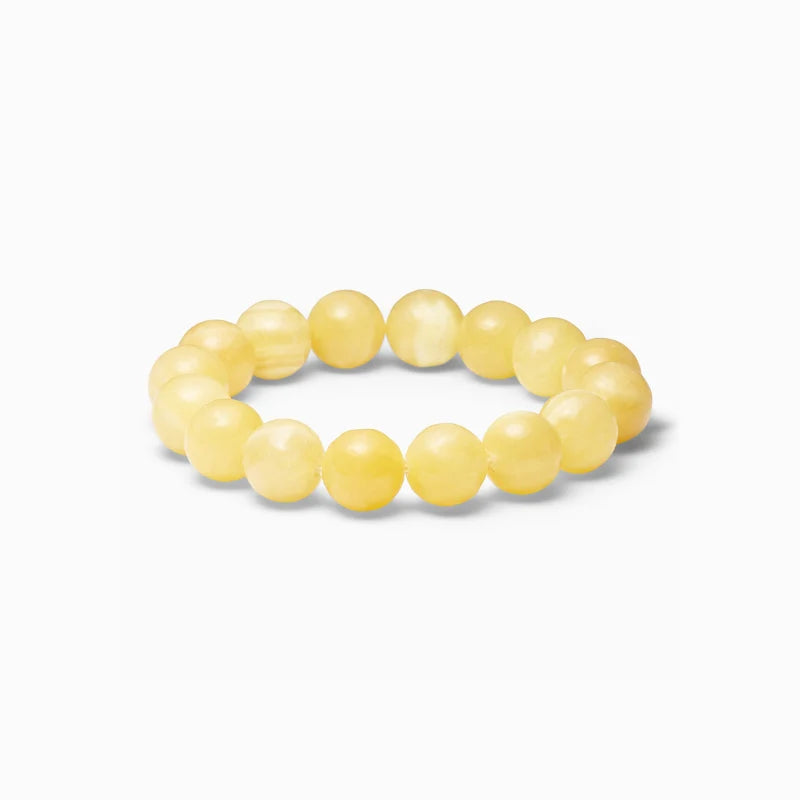 Chunky krystal armbånd - Gul jade