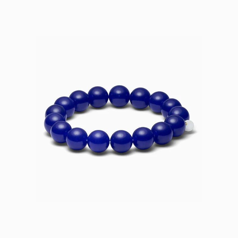 Chunky armbånd med dybblå Lapis Lazuli krystal – håndlavet smykke til intuition og visdom