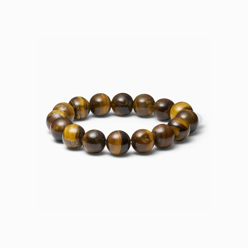 Chunky Tiger Eye krystalarmbånd – håndlavet smykke i brune og gyldne nuancer
