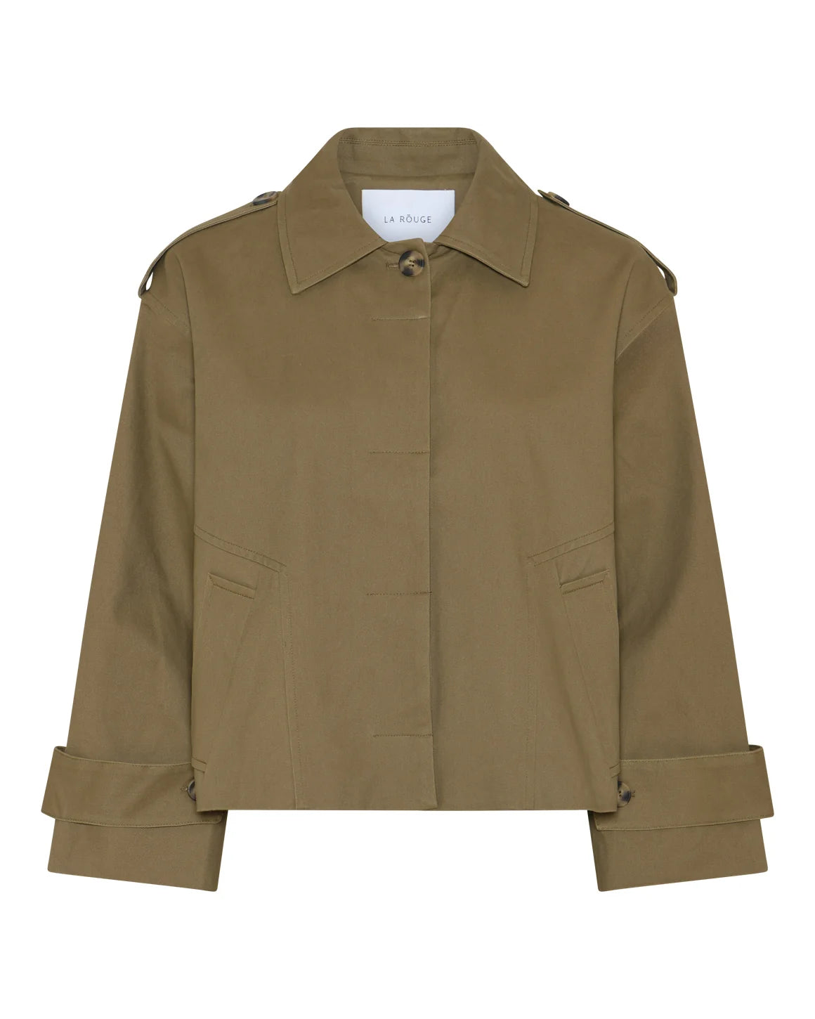 Daniella Trenchcoat – Short i Khaki fra La Rouge i 100% bomuld – køb hos butikalrum.dk.