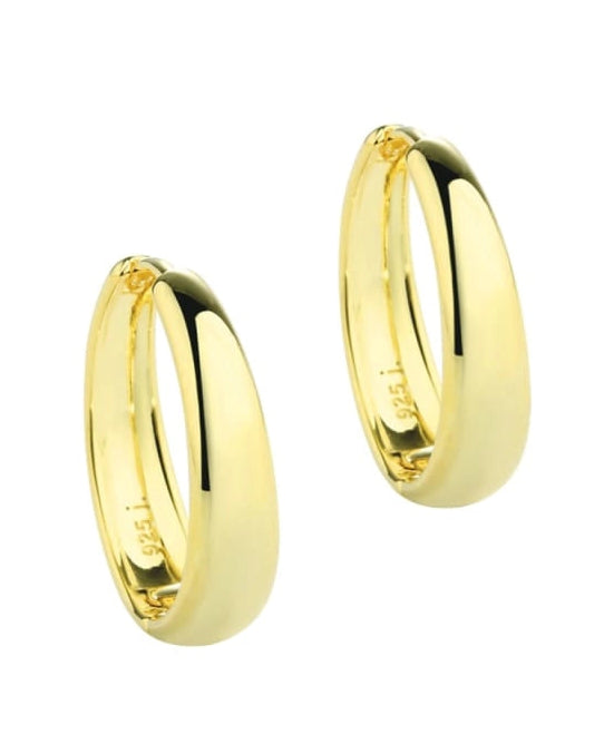 Emma Big Hoop creoler i 20 mm blankt forgyldt sterling sølv – køb hos butikalrum.dk