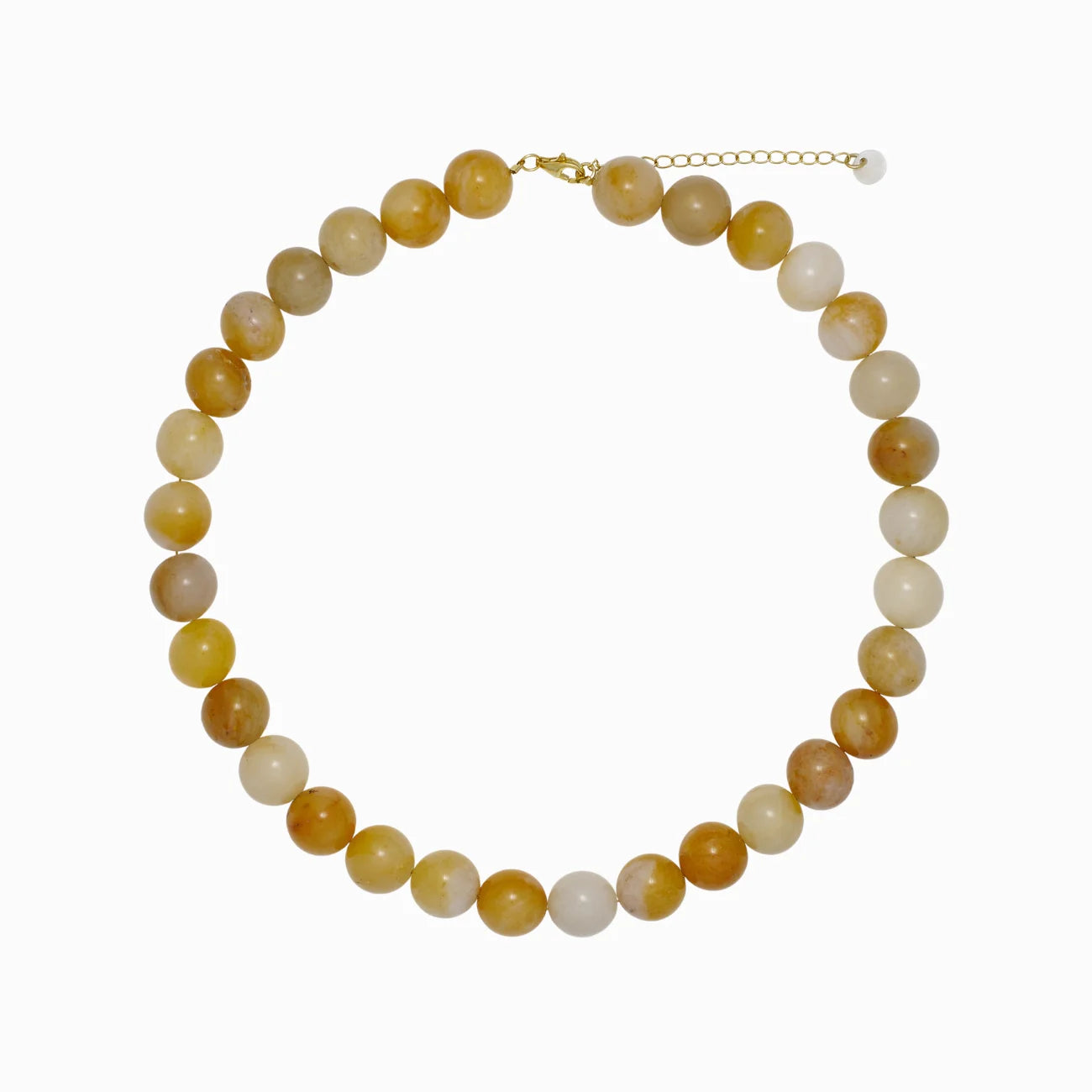 Faro Orange Aventurin krystal halskæden fra Soi med guldlukning.