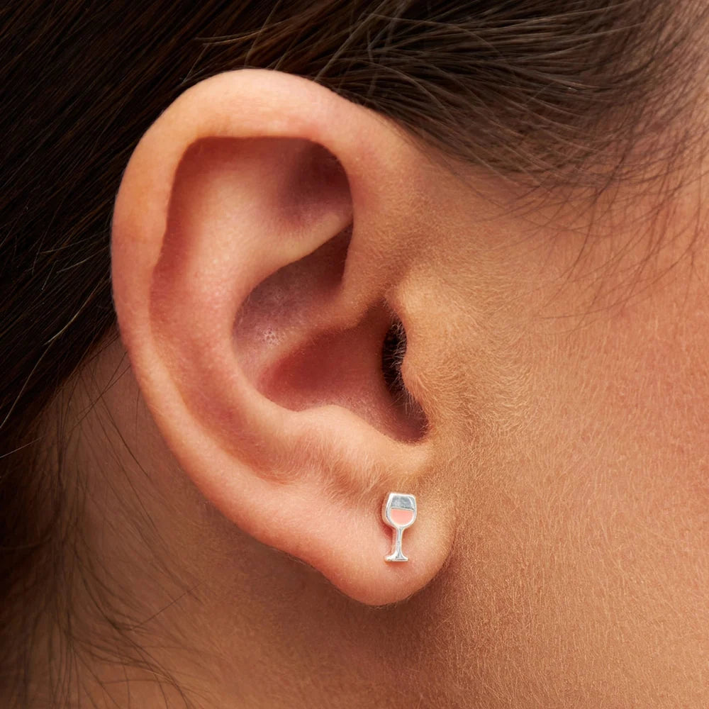 Friday Rosé ørering 1 stk Silver Plated fra LULU Copenhagen – køb hos butikalrum.dk