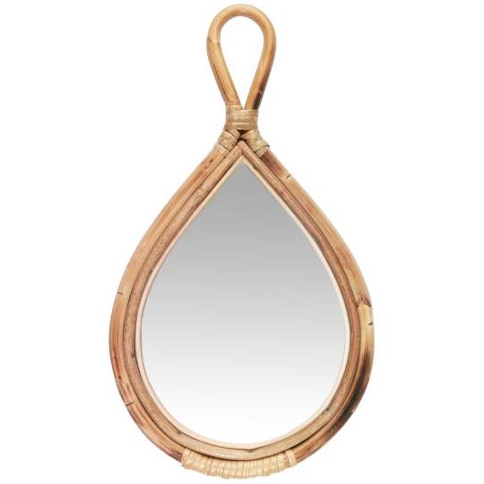 Køb håndspejl med bambuskant hos butikalrum.dk – perfekt til badeværelse eller sommerhus