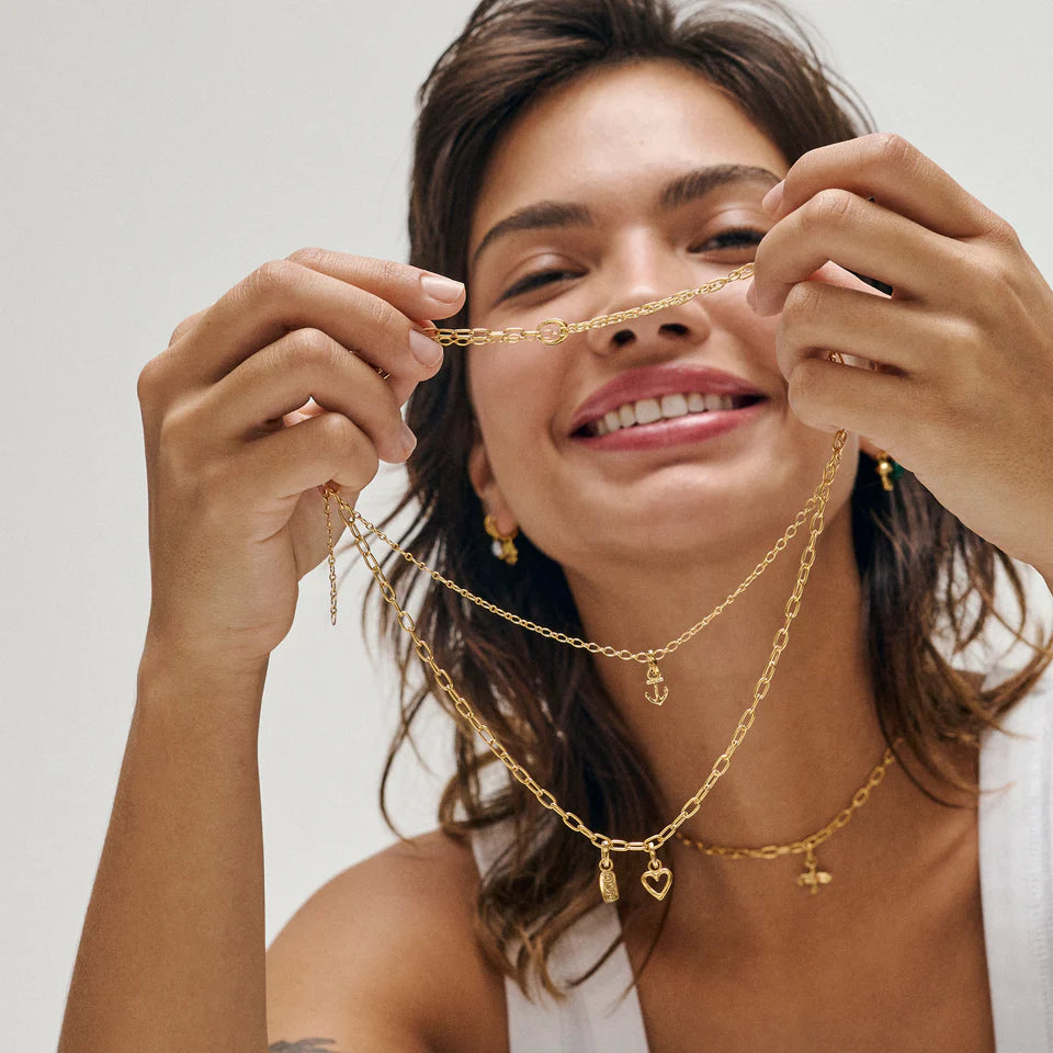 50 cm forgyldt sterling sølv halskæde til charms.