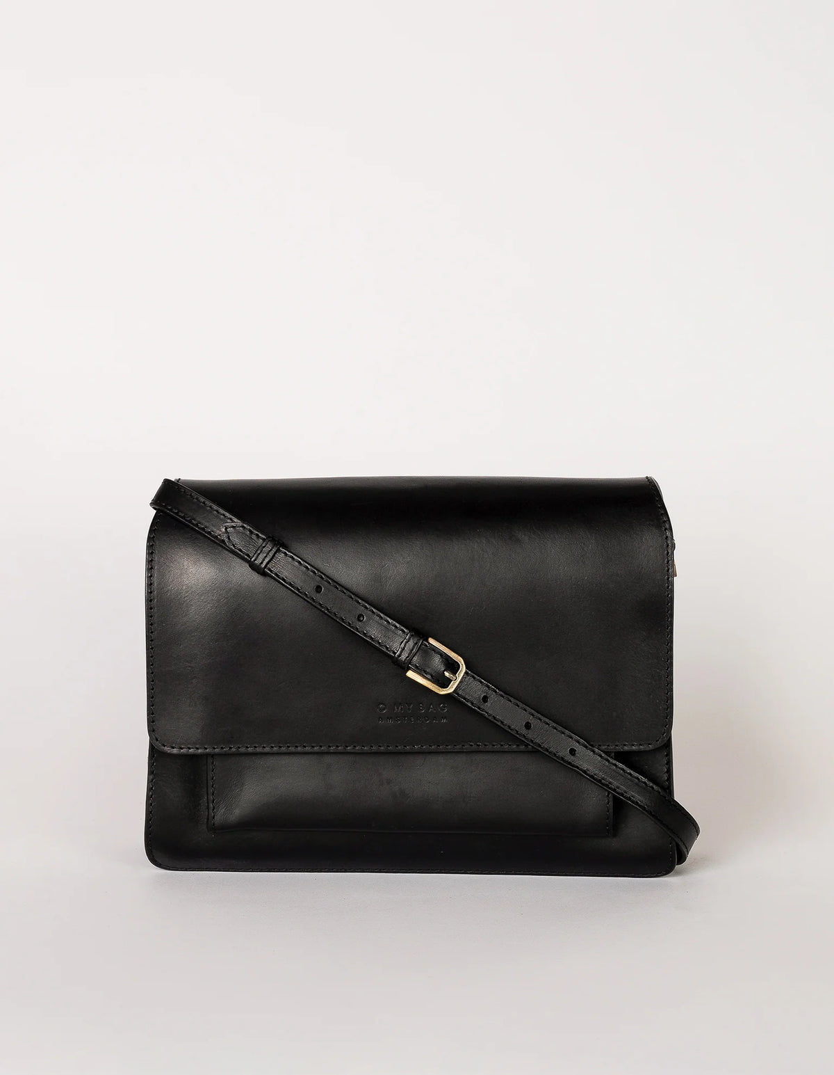 Harper taske fra O My Bag i sort med to forskellige remme og ikonisk harmonikadesign – køb hos butikalrum.dk.
