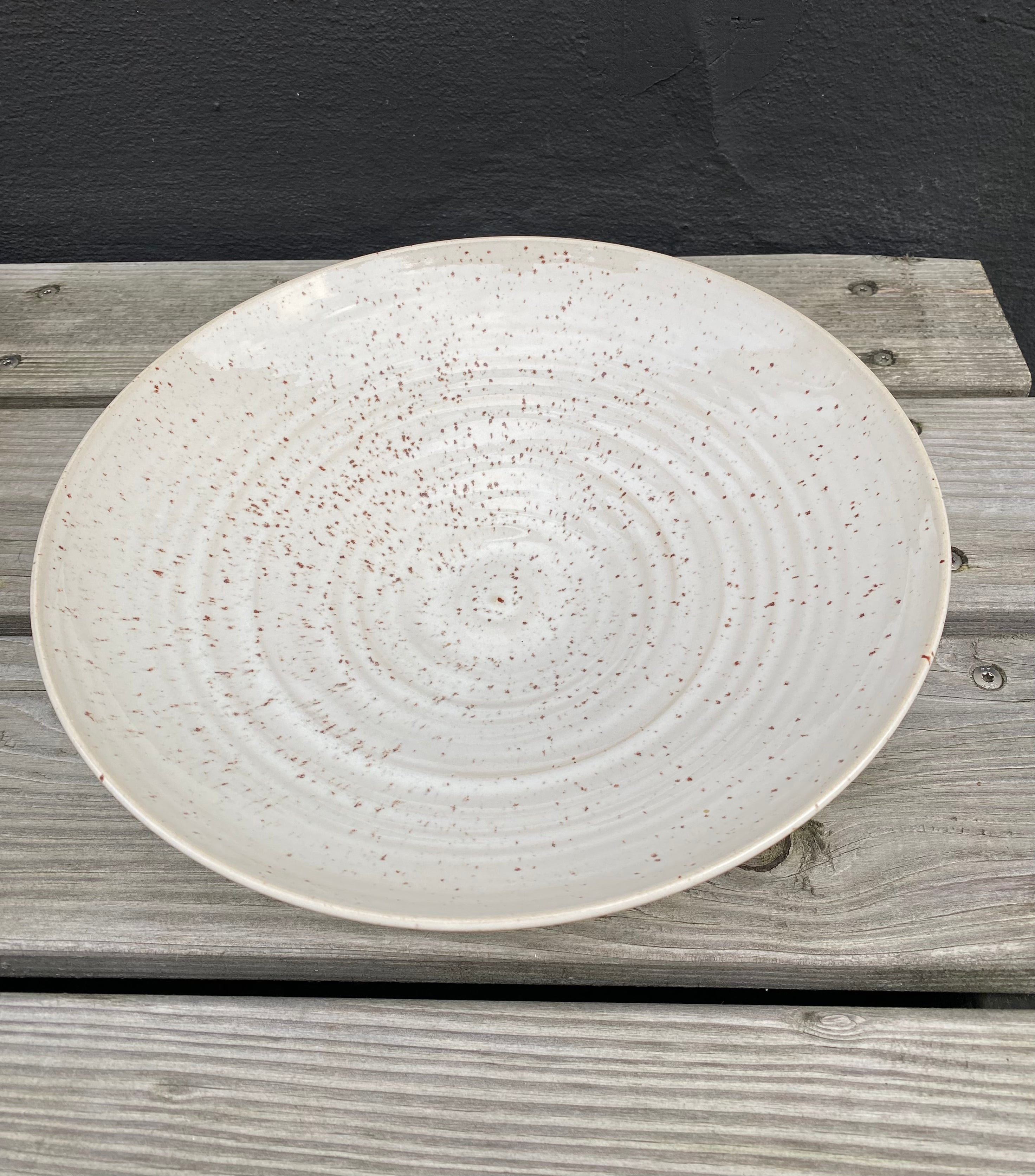 Stor skål - Pyrit hvid