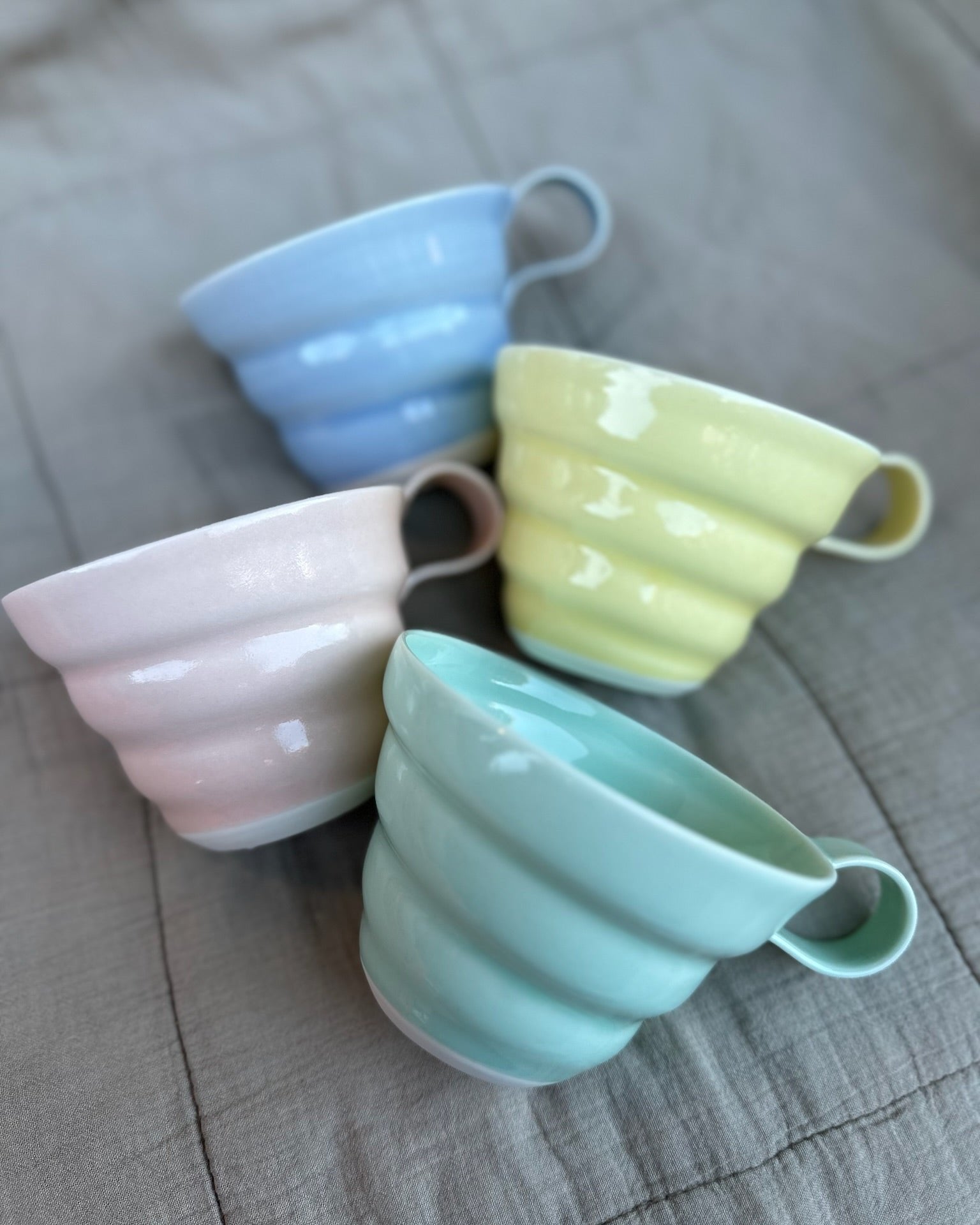 Håndlavet spiralkop fra Rikke Mangelsen.