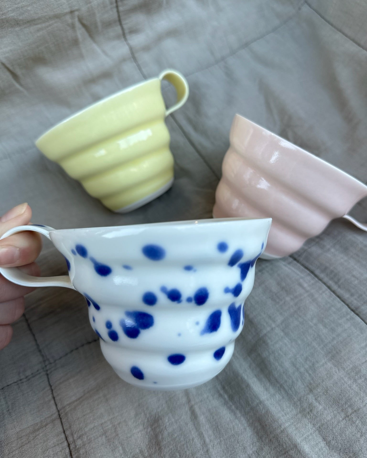 Håndlavet spiralkop fra Rikke Mangelsen.