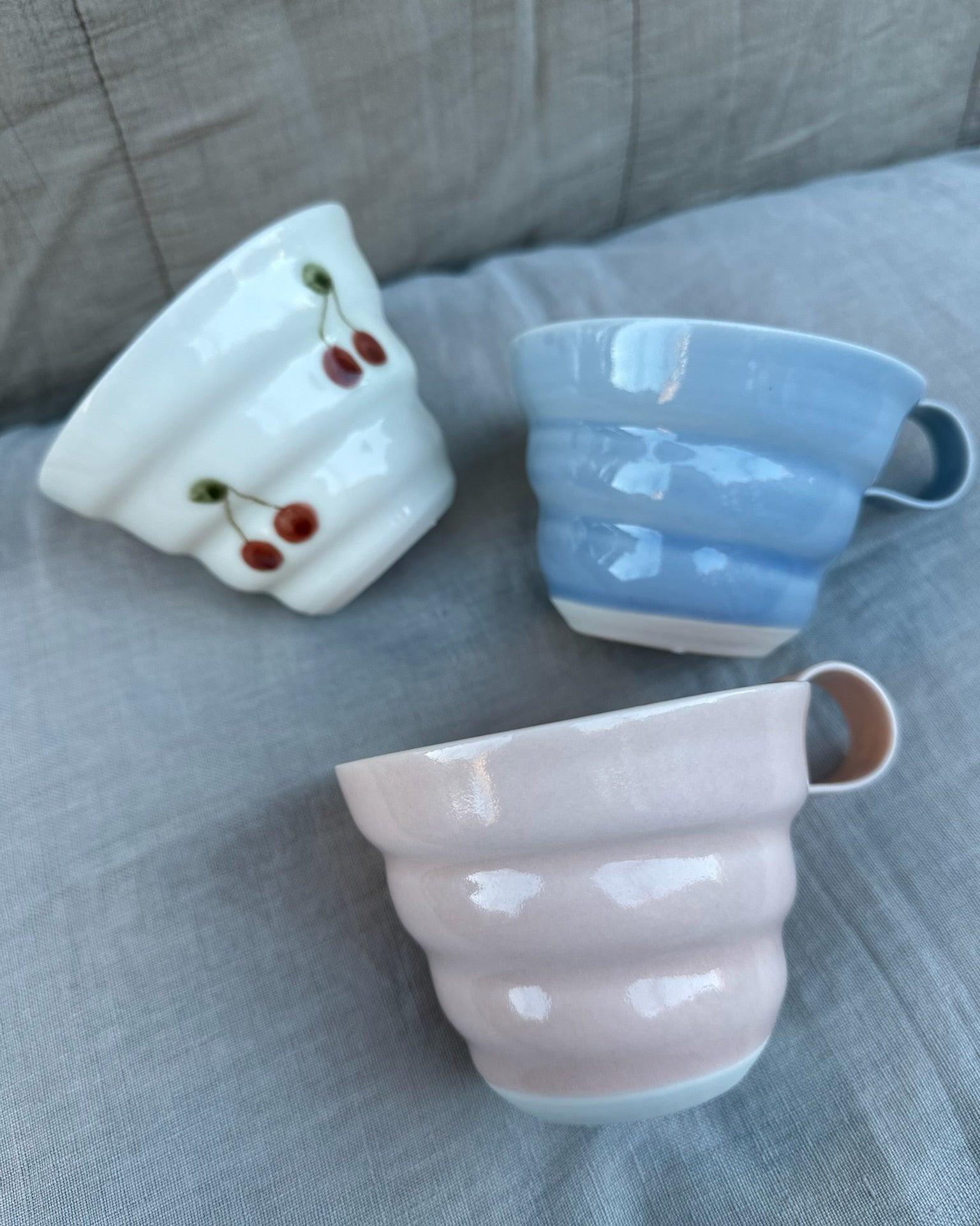 Håndlavet spiralkop fra Rikke Mangelsen.