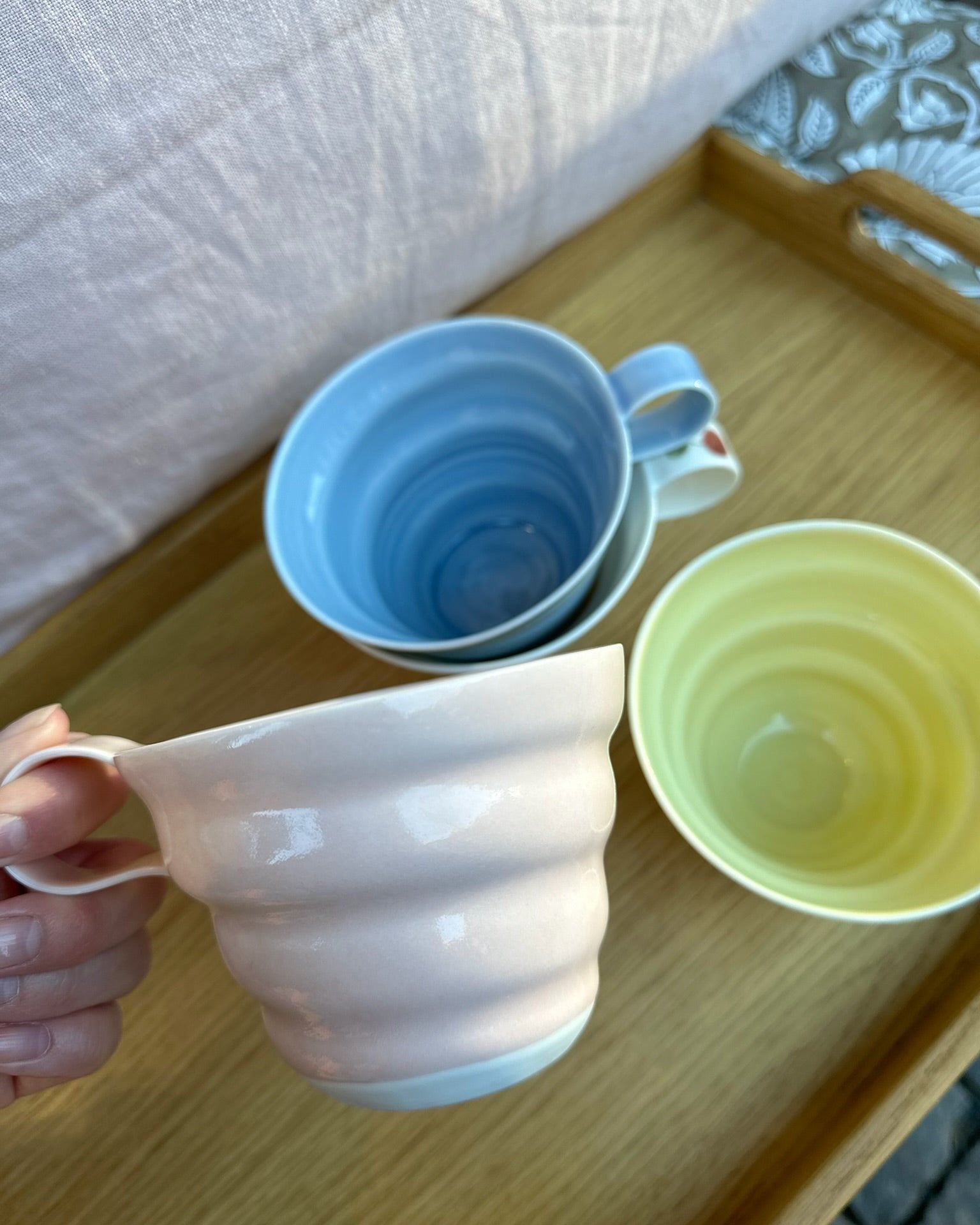 Håndlavet spiralkop fra Rikke Mangelsen.