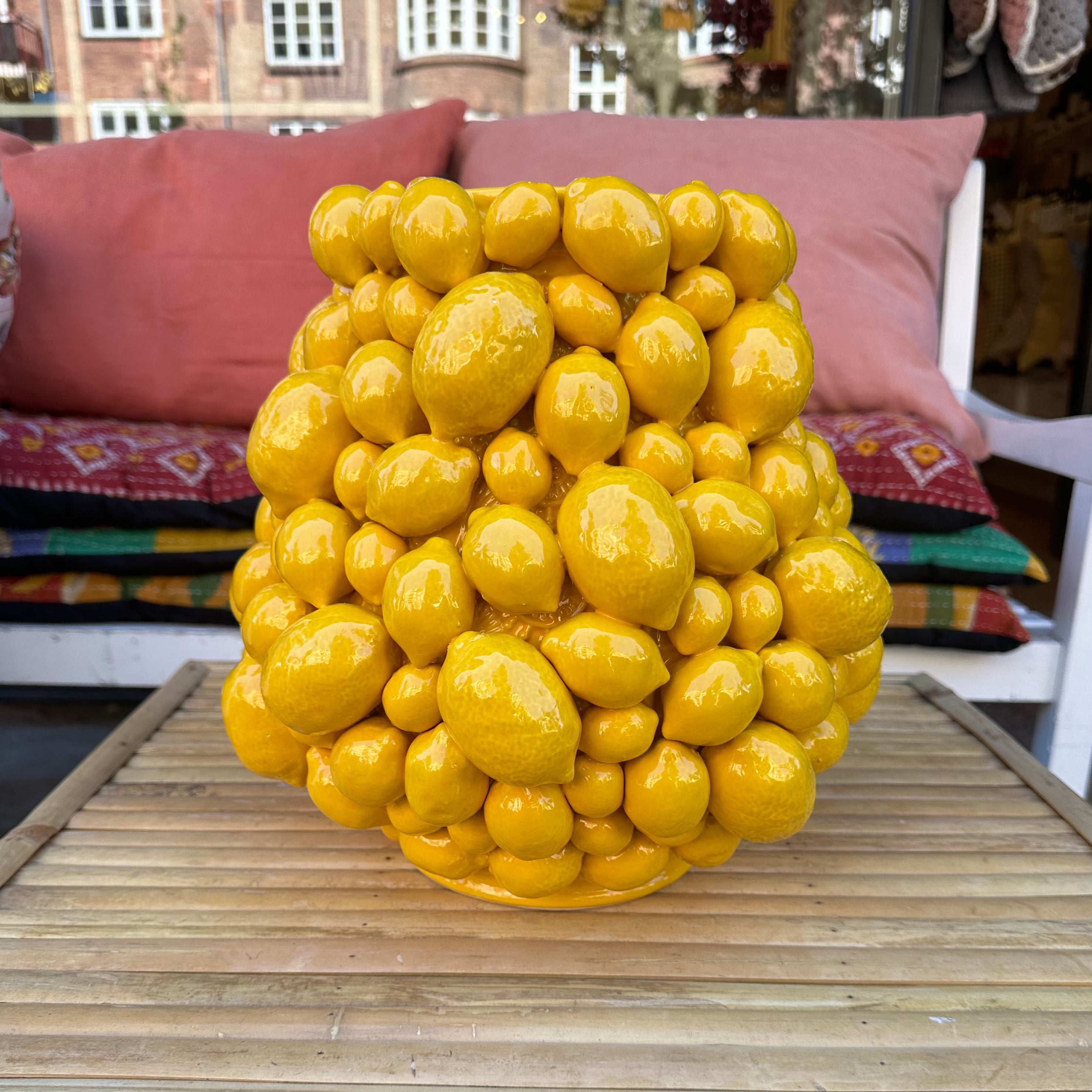 Citronvase-30cm-solgul