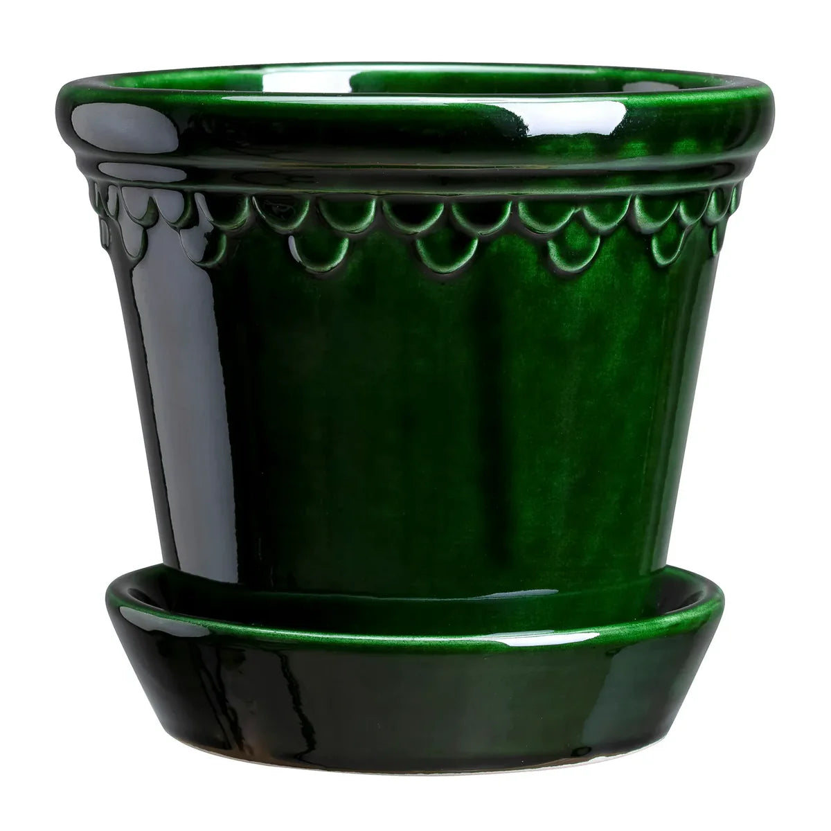 Københavner Pot i glaseret Emerald Green Ø10 cm fra Bergs Potter – køb hos butikalrum.dk