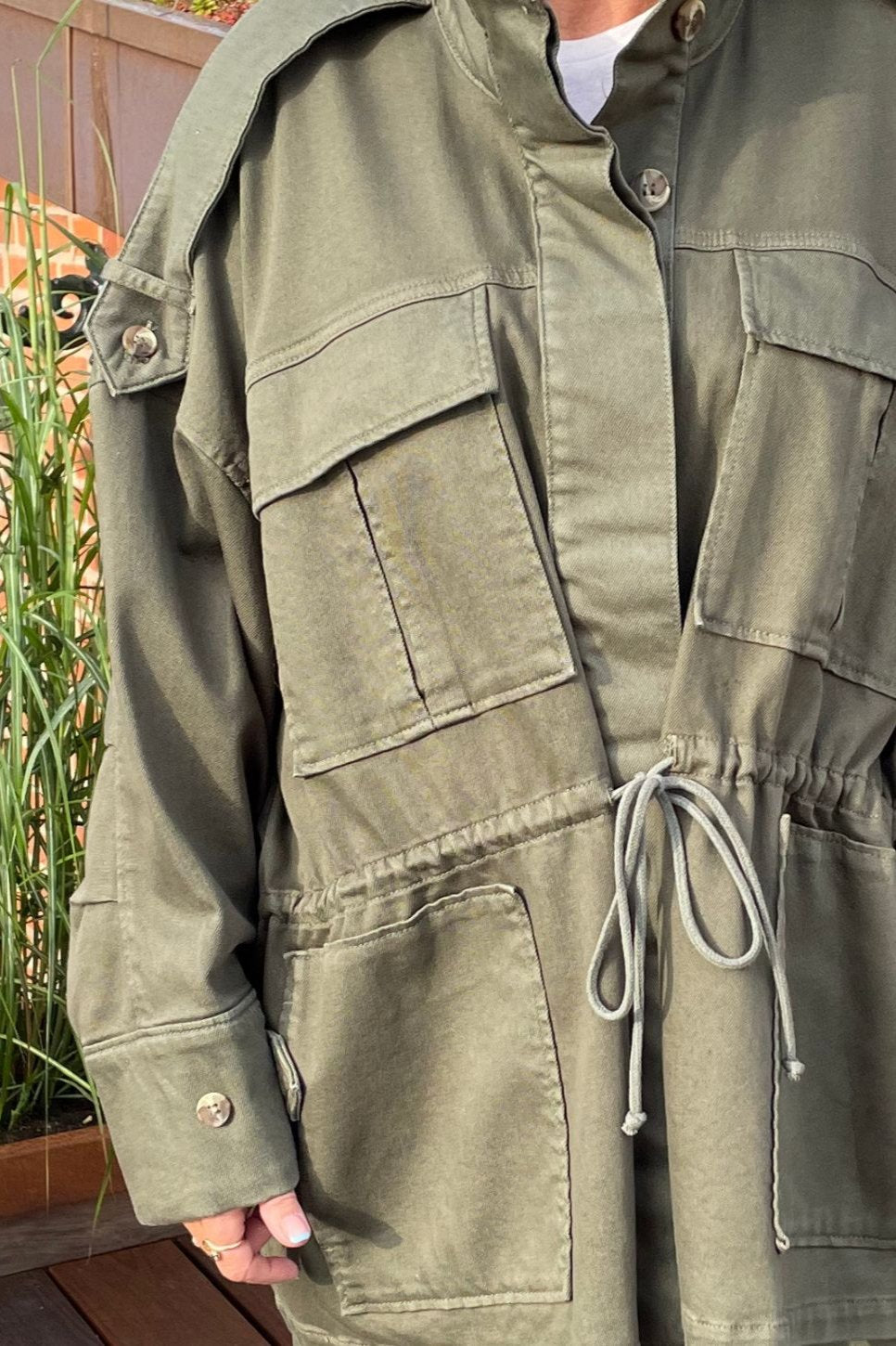 La-rouge-line-oversize-jakke-grøn