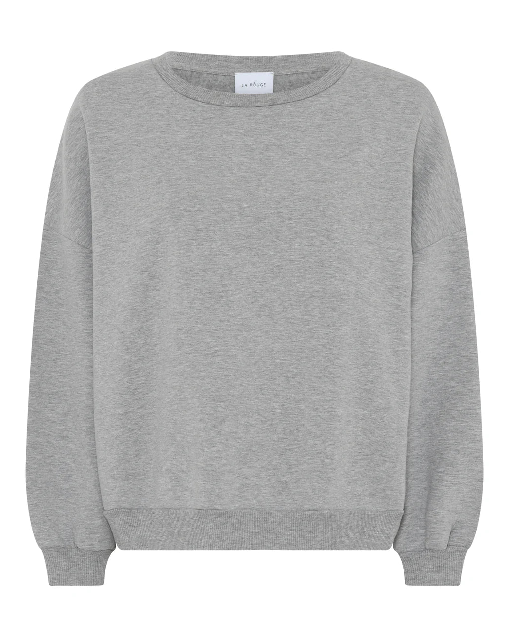 Klassisk grå sweatshirt med rødt logo fra La Rouge – køb hos butikalrum.dk