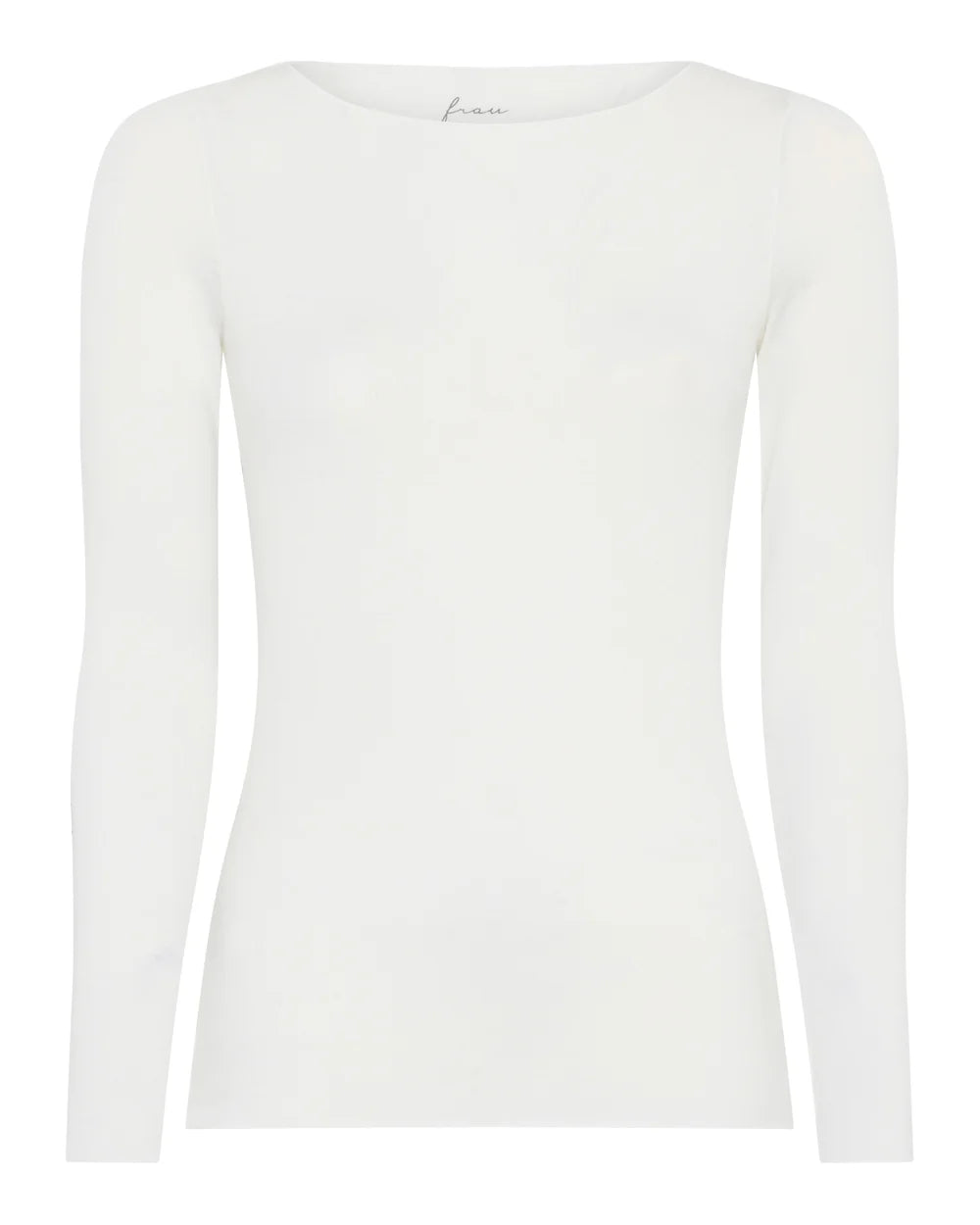 Lima Top hvid Sugar Swizzle med bådudskæring fra Frau – køb hos butikalrum.dk