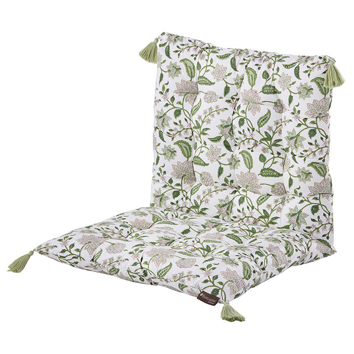 Håndlavet block print madras i bomuld – køb Divya Parrot hos butikalrum.dk