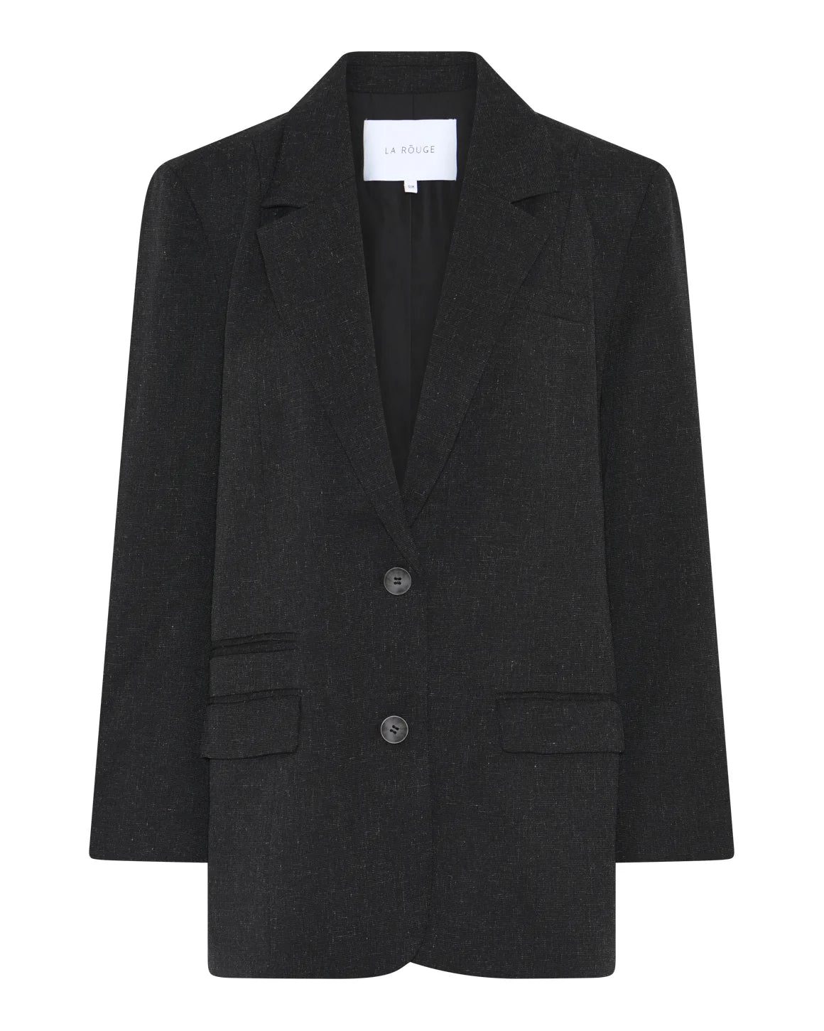 Malene Blazer i Black fra La Rouge med let oversized pasform og meleret kvalitet – køb hos butikalrum.dk.