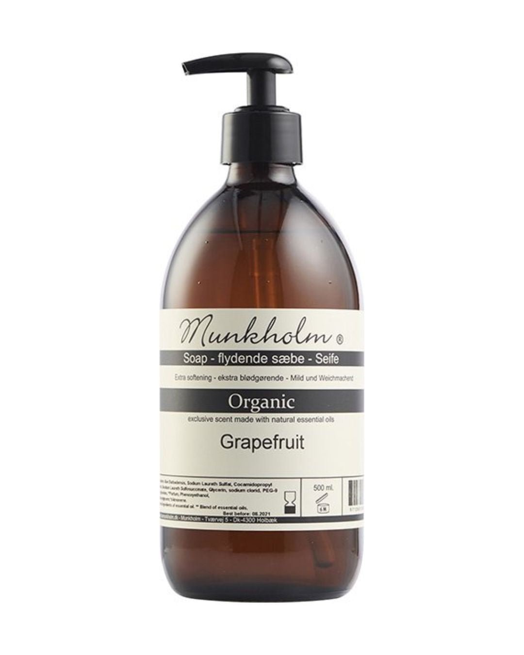 Flydende håndsæbe med Neroli & Litsea Cubeba, 500 ml, med aloe vera og glycerin, dufter af neroli og citrus.