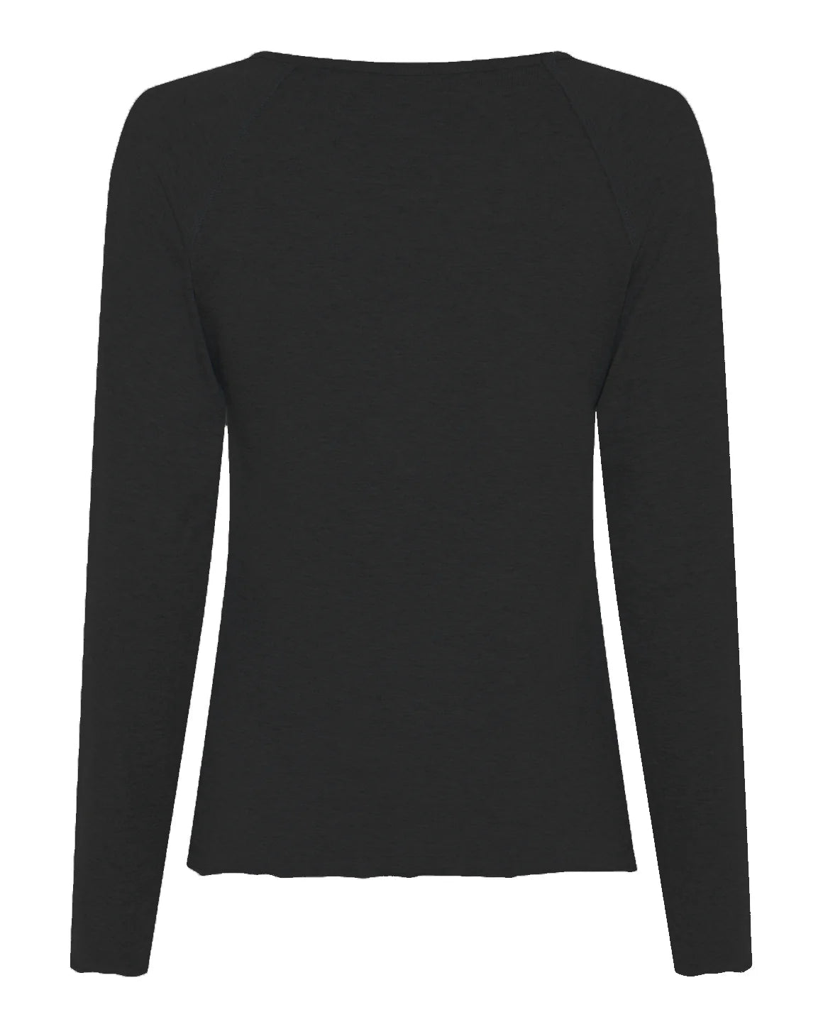 Line L/S langærmet T-shirt i Black i blød viskose med raglanærmer – køb hos butikalrum.dk.
