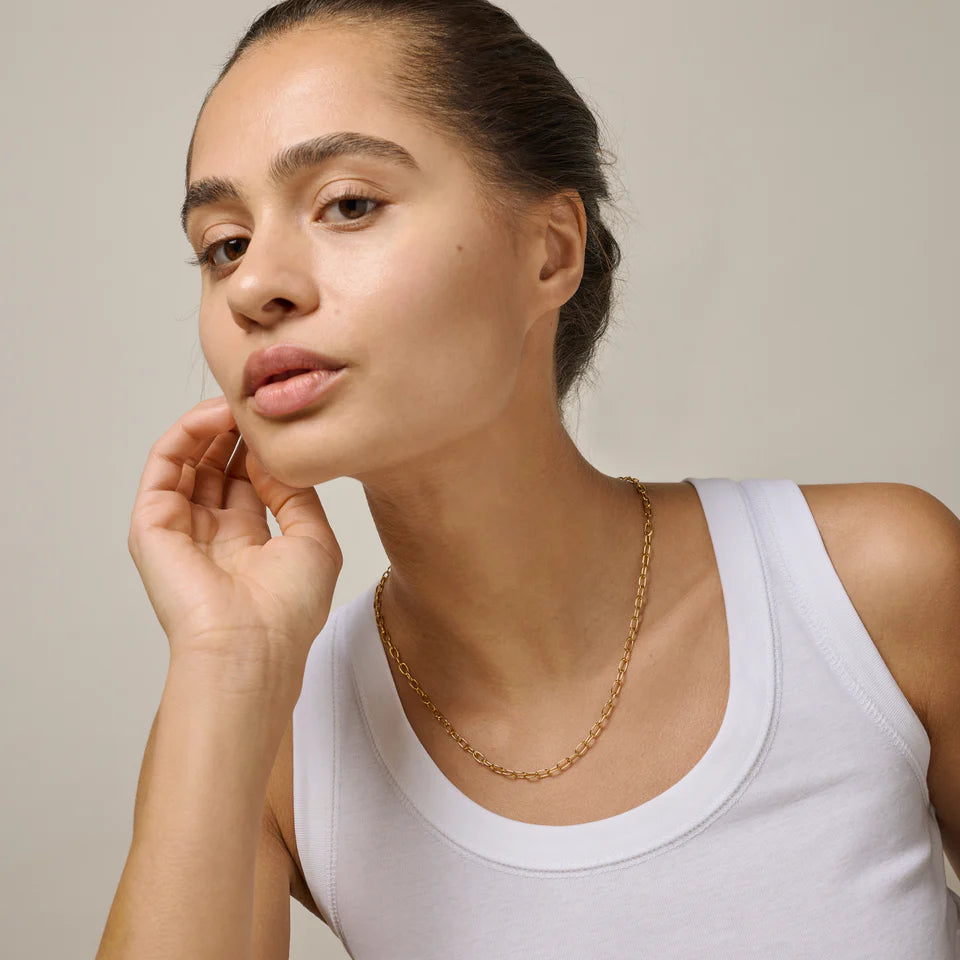 50 cm forgyldt sterling sølv halskæde til charms.