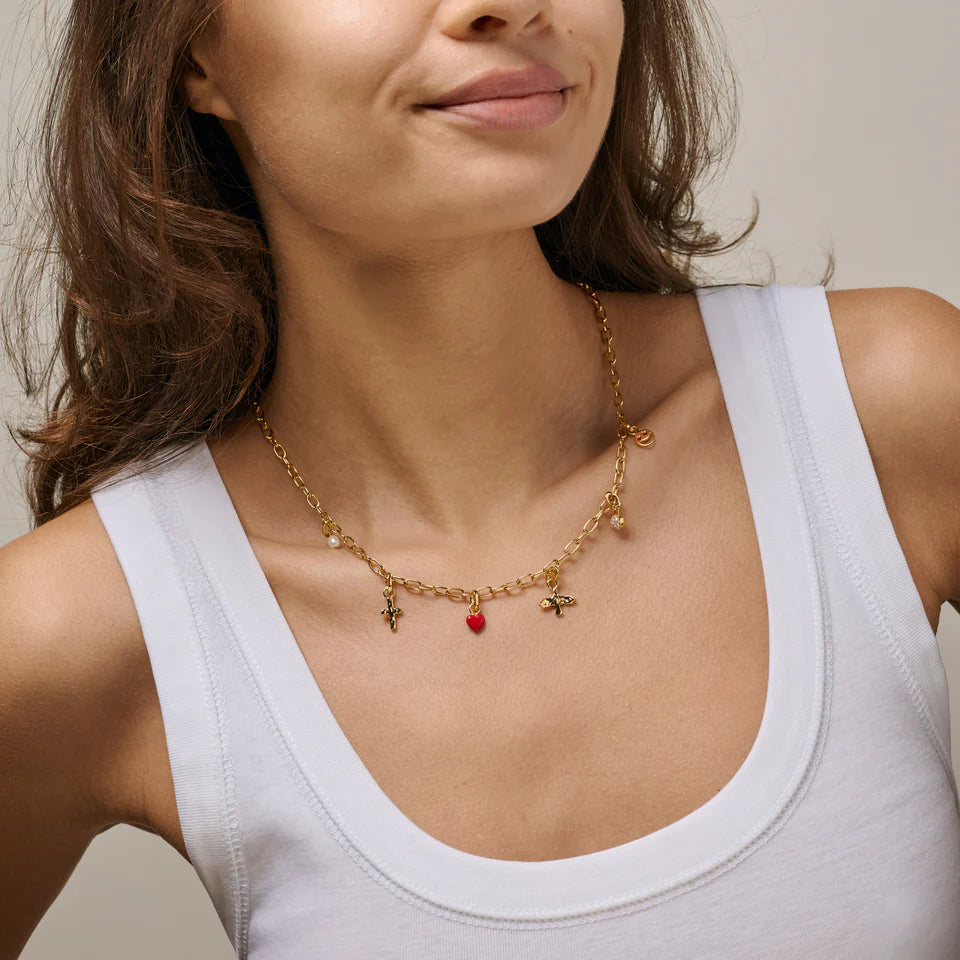 50 cm forgyldt sterling sølv halskæde til charms.