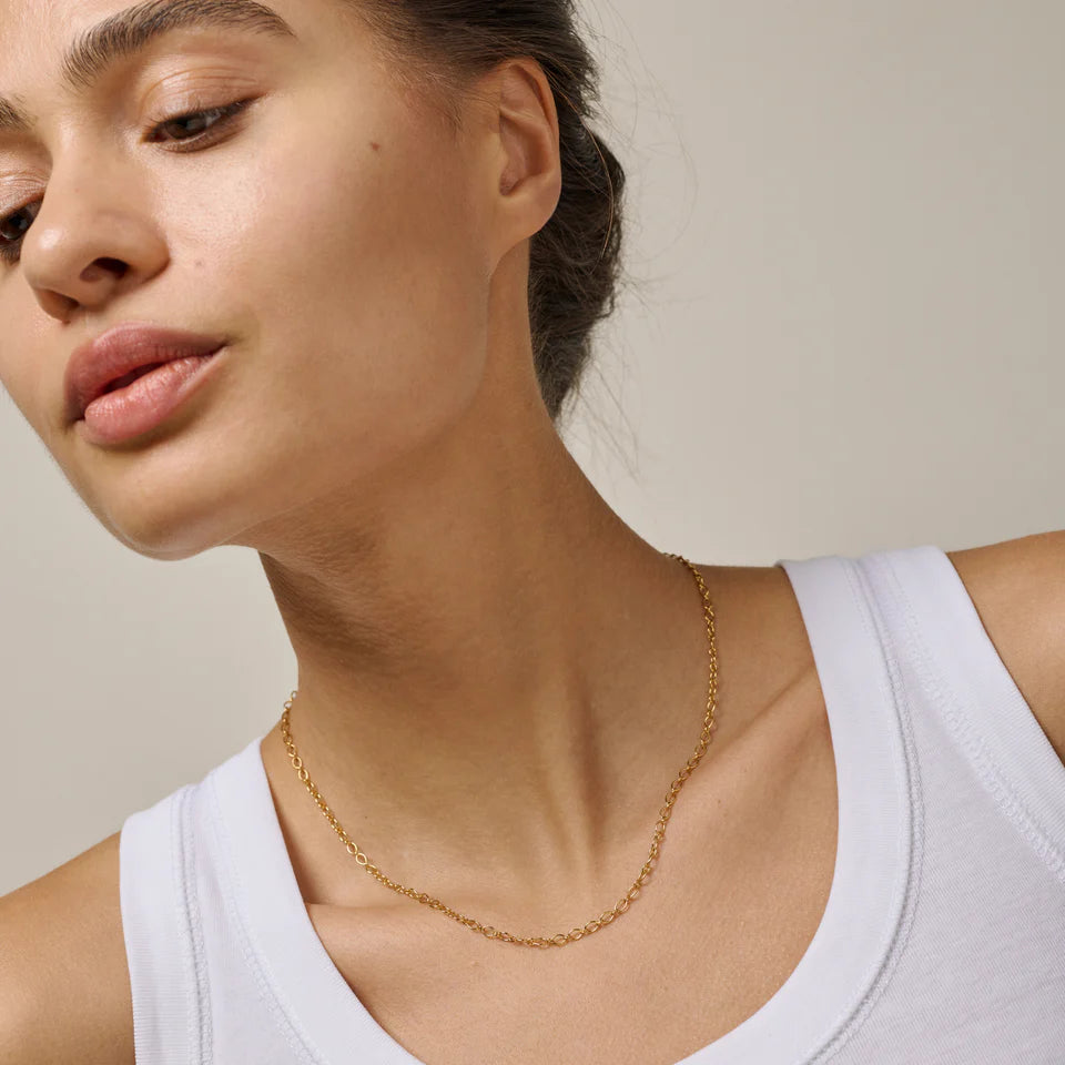 Forgyldt sterling sølv halskæde til charms.