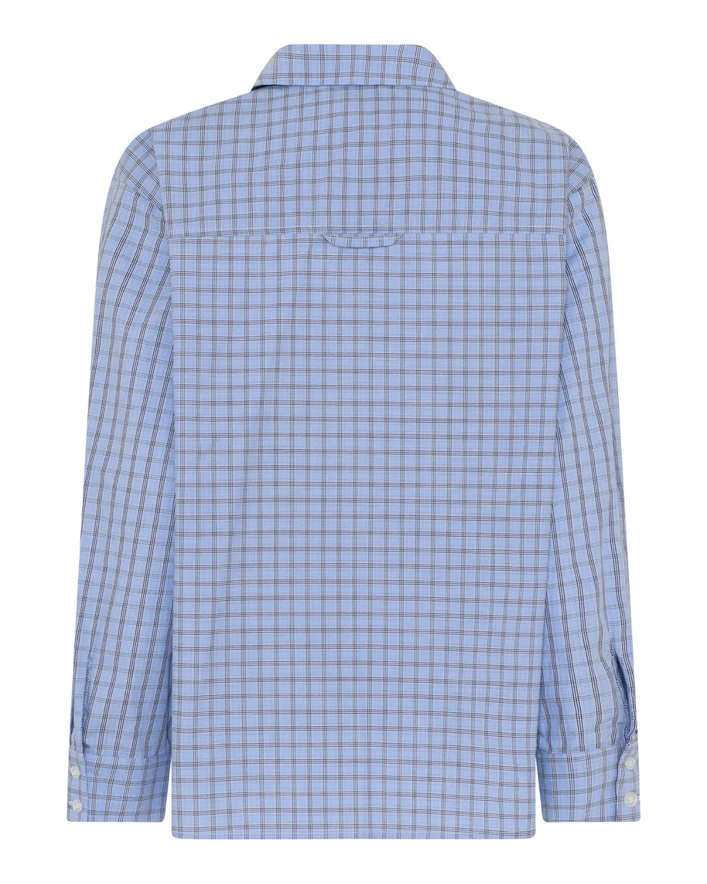 Let bomuldsskjorte med mønstre og broderet logo fra La Rouge – fås hos butikalrum.dk