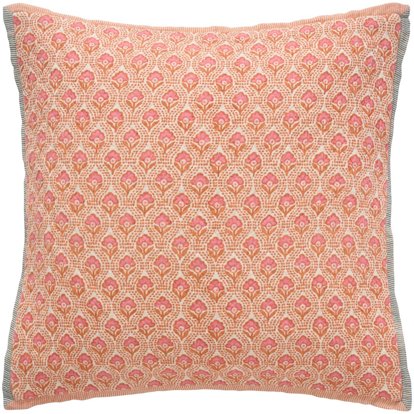 Pudebetræk i dobbeltvævet bomuld med dekorativt print og fyld – butikalrum.dk