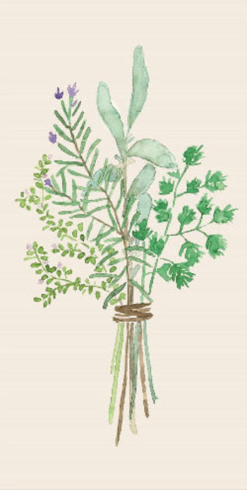 Servietter med motiv af krydderurtebuket, 16 stk/pk – butikalrum.dk