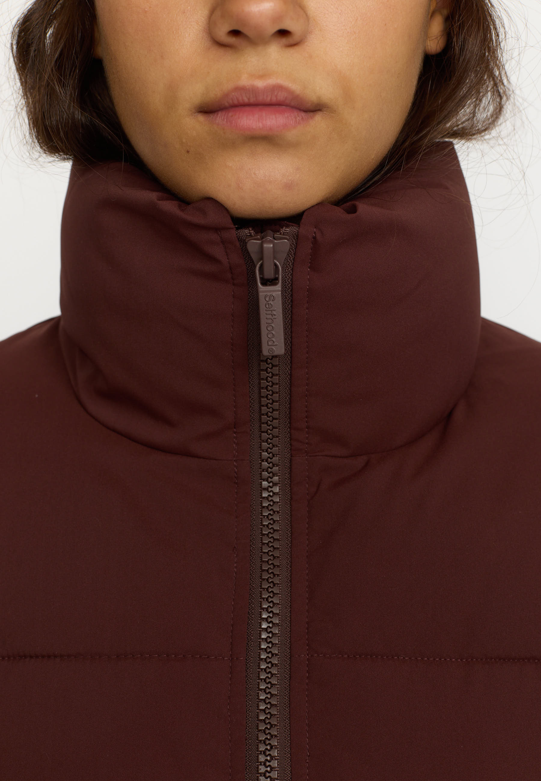 Selfhood Short Puffer 77293 Burgundy – køb hos butikalrum.dk