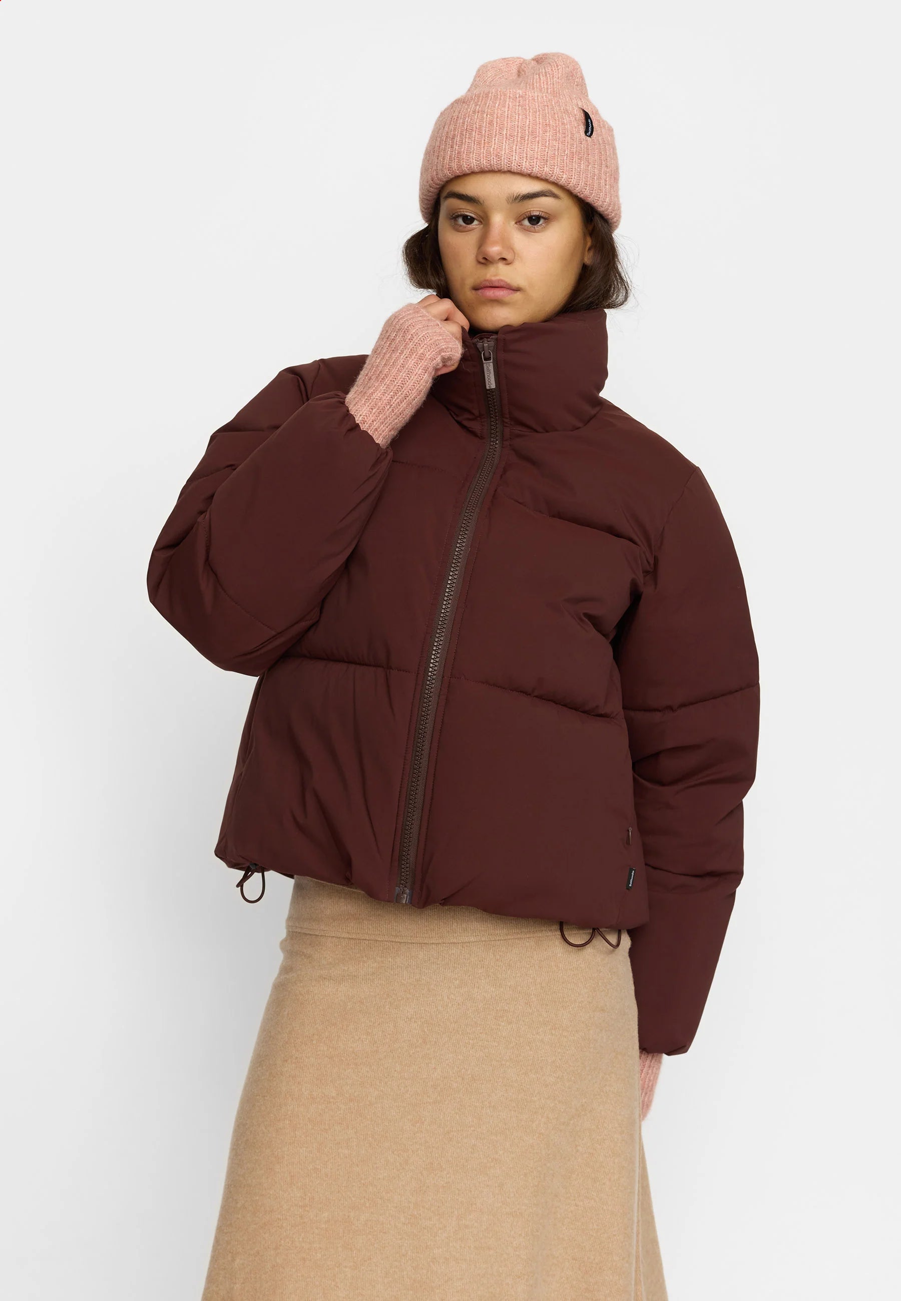 Selfhood Short Puffer 77293 Burgundy – køb hos butikalrum.dk