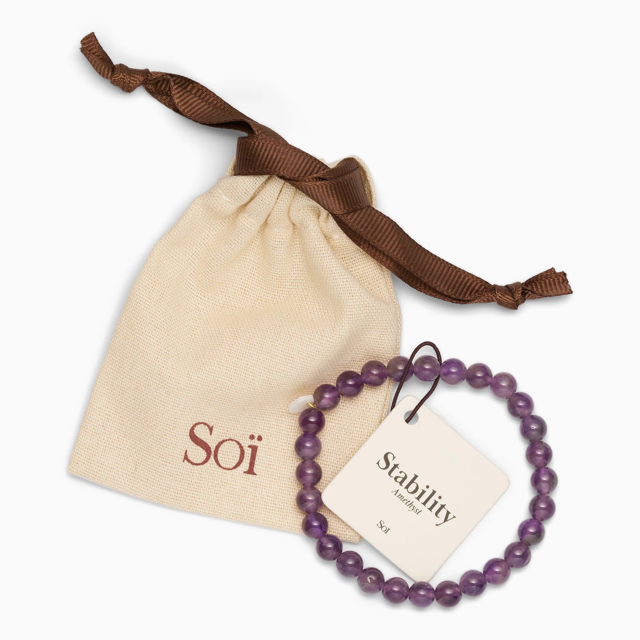 Essential Ametyst Stretch armbånd fra Soï Copenhagen med natursten – køb hos Butik Alrum