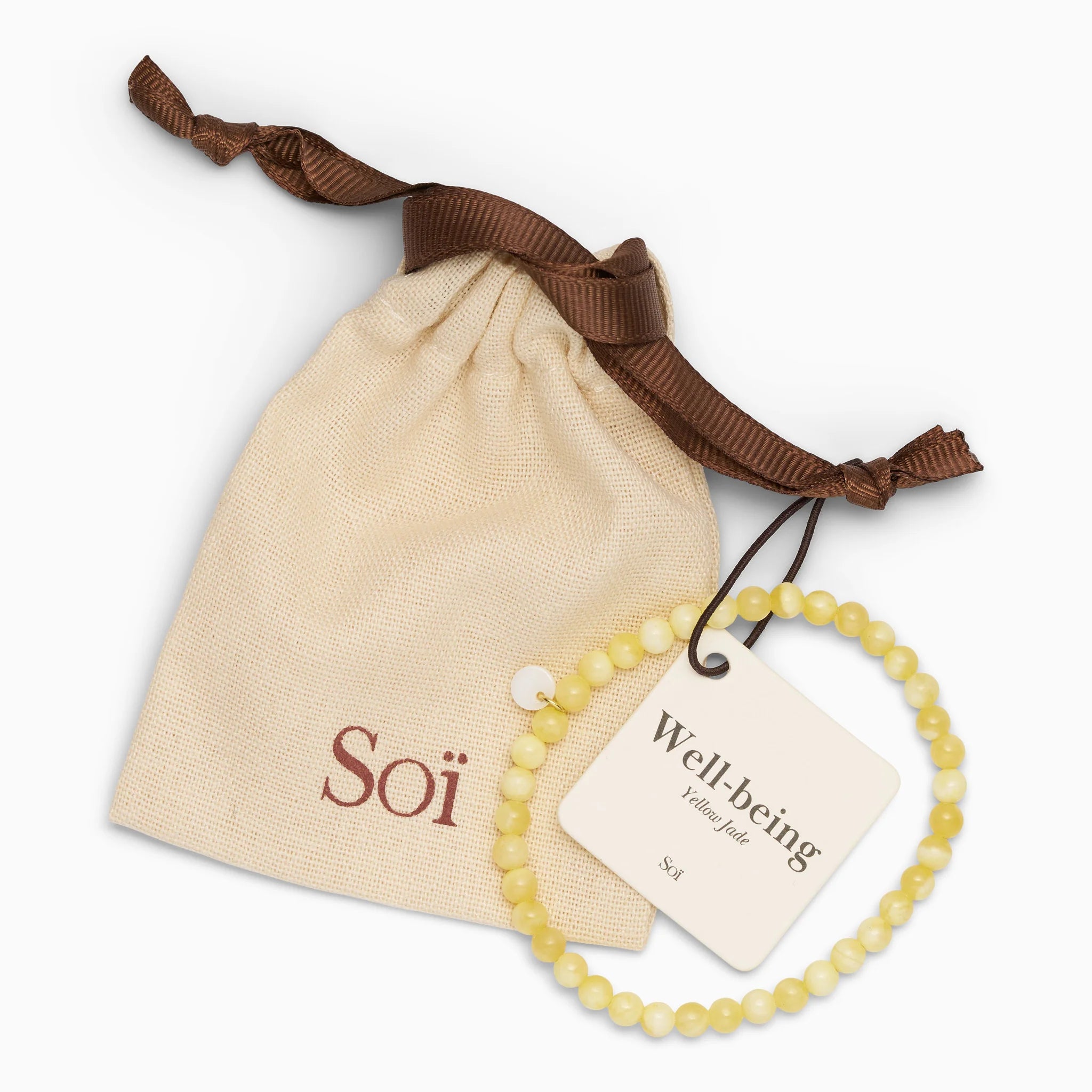 Petite Gul Jade Stretch armbånd fra Soï Copenhagen – køb hos Butik Alrum