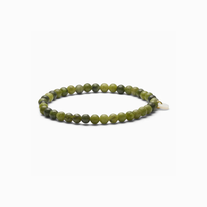 Lille elastisk armbånd med grøn Southern Jade