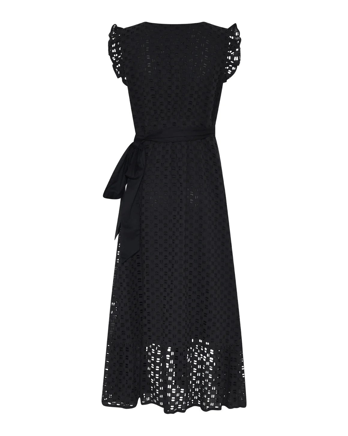 Sort midi-kjole i bomuld – Stine Dress fra La Rouge. Enkel, feminin og sommerlig.
