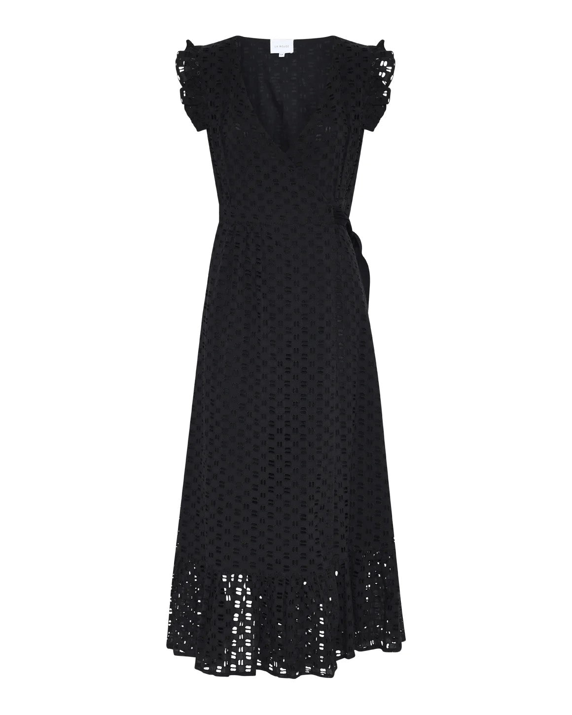 Sort midi-kjole i bomuld – Stine Dress fra La Rouge. Enkel, feminin og sommerlig.