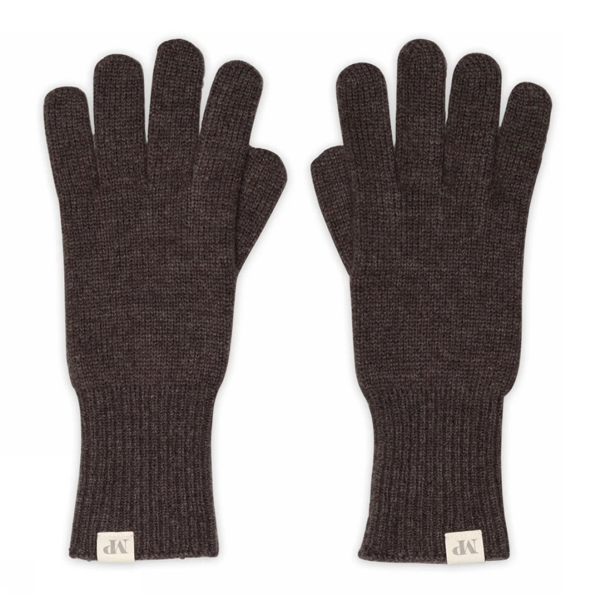 Køb strikhandsker i brown melange i merinould og cashmere fra MPwoman hos Butikalrum.dk – bløde og varme