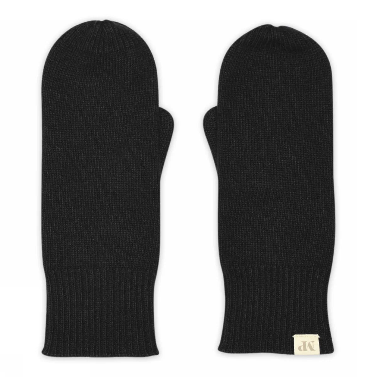 Køb strikkede vanter i merinould og cashmere fra MPwoman hos Butikalrum.dk – bløde og varme med ribstrikket kant.