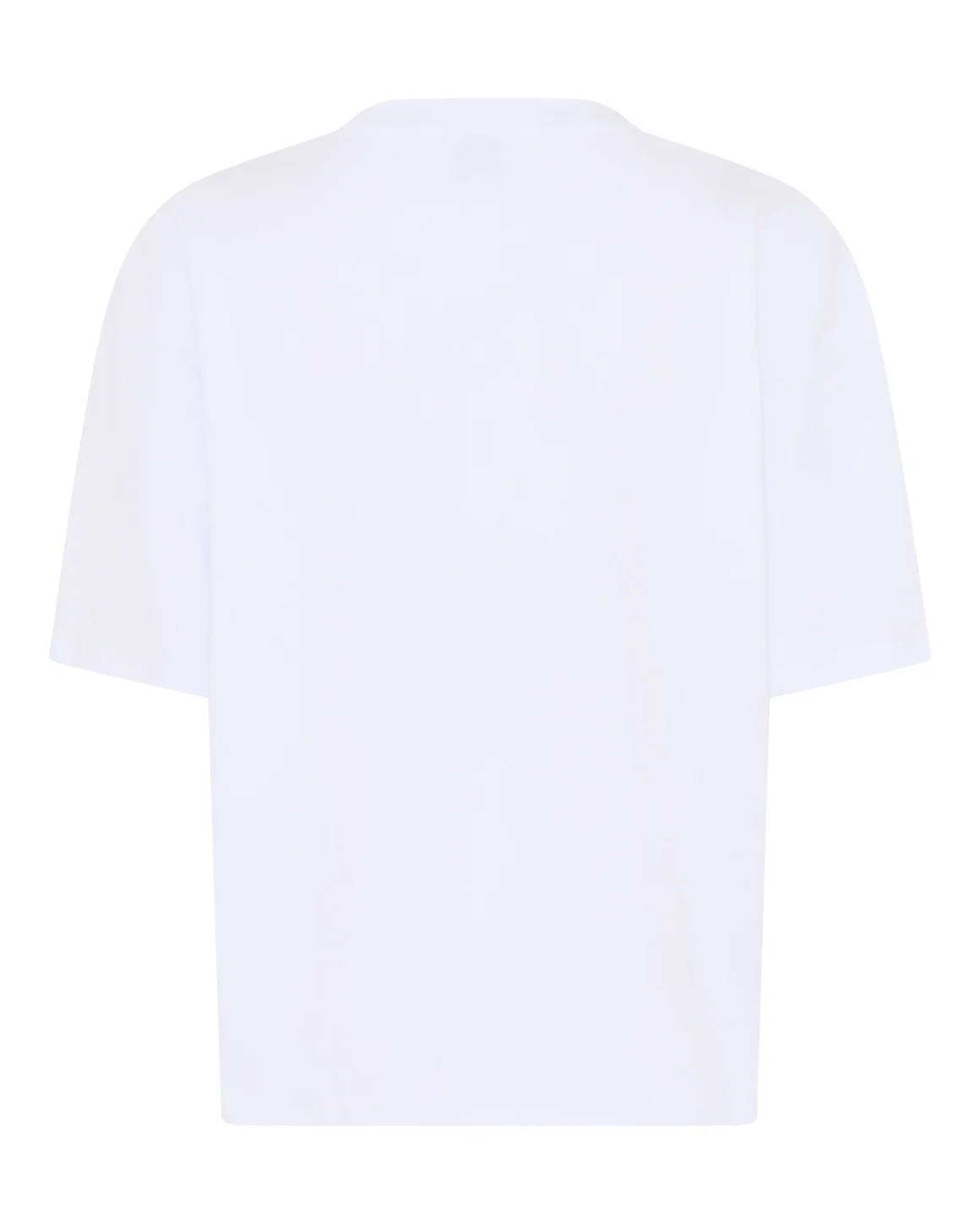 LA RōUGE t-shirt med oyster print, boxy pasform og brede ærmer - moderne hvid dame t-shirt