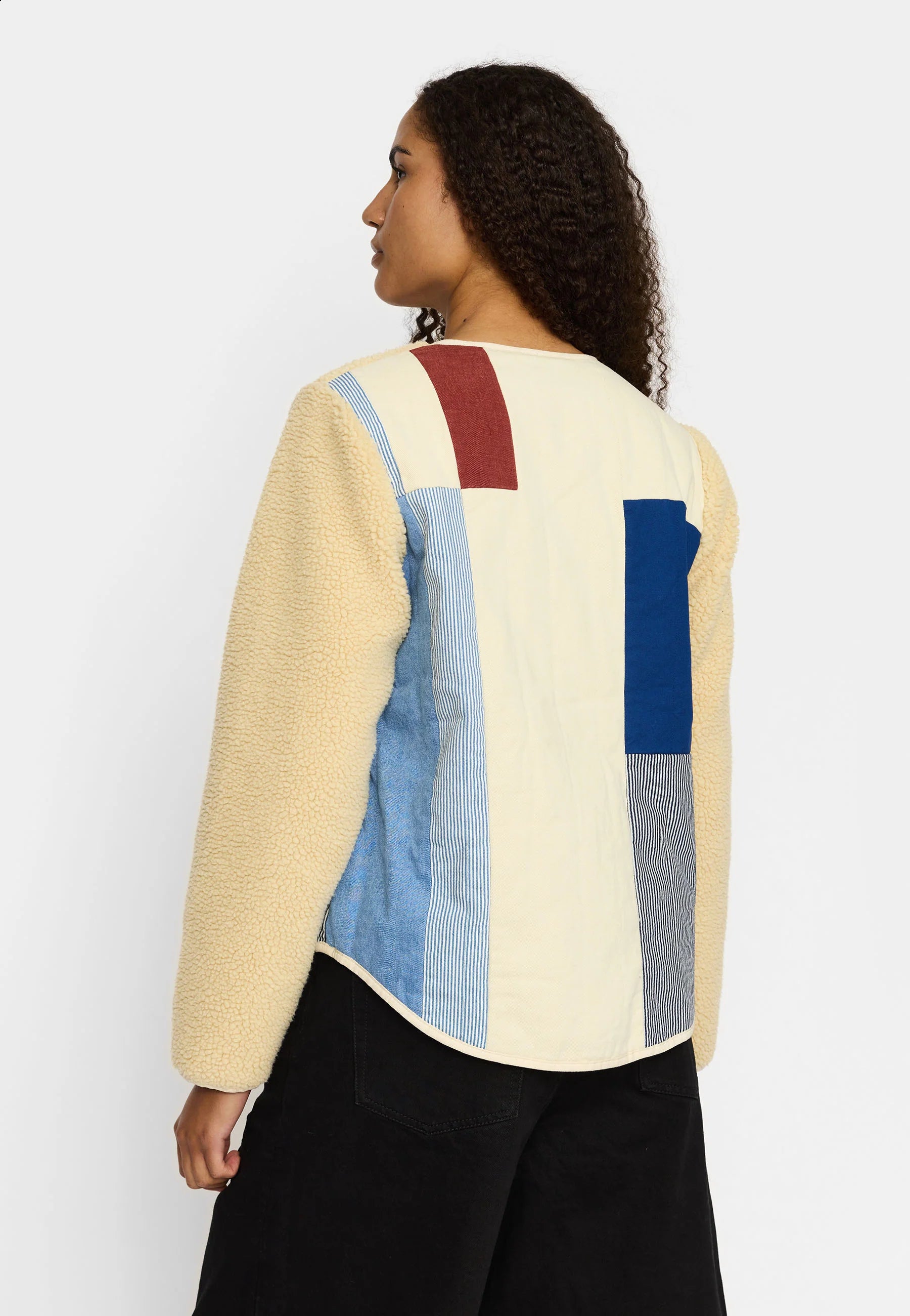 Selfhood Teddy Block Jacket 77359 Offwhite – køb hos butikalrum.dk