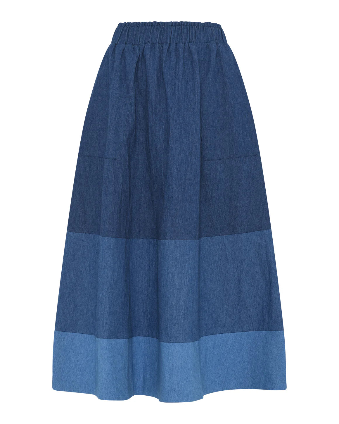 Vita Skirt patchwork denim nederdel – køb hos butikalrum.dk