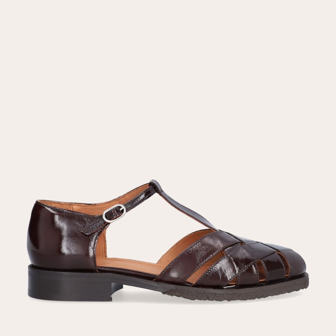 Billi Bi A9683 flad fishermen sandal i brunt skind – køb hos butikalrum.dk